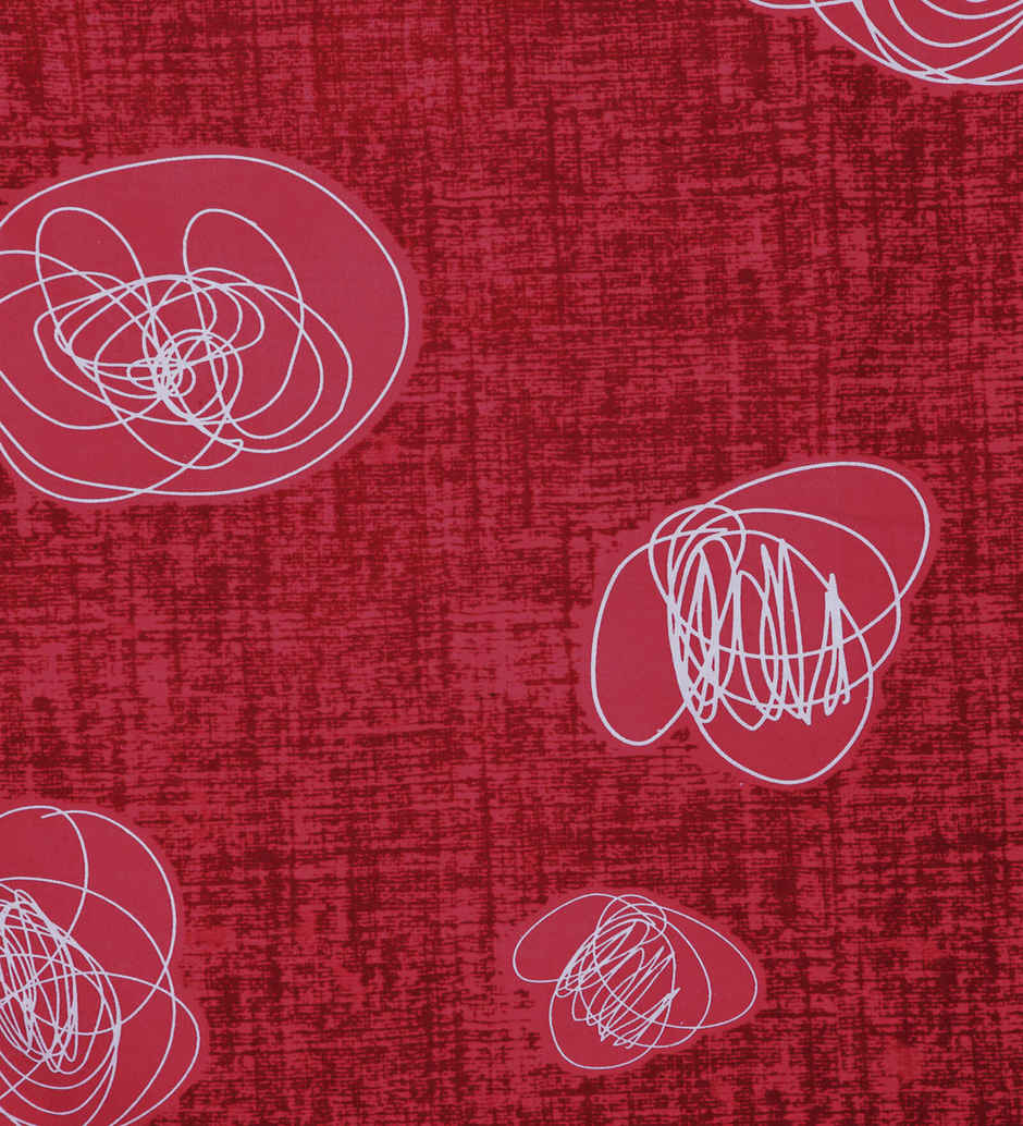 Casacraft by Pepperfry Cotton Blend Table Cloth | Dining Table Cover | Red | 72 x 52 inches