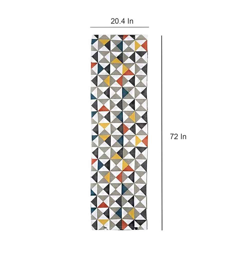Casacraft by Pepperfry Hand Woven Runner 72 x 20 Inches | Geometric, Striped | Multicolor