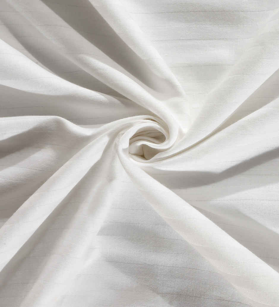 Casacraft by Pepperfry Cotton Blend Table Cloth | Dining Table Cover | White | 90 x 60 in