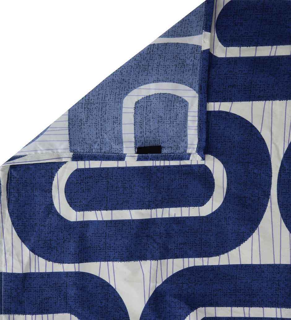 Casacraft by Pepperfry Cotton Blend Table Cloth | Dining Table Cover | Blue | 72 x 52 inches