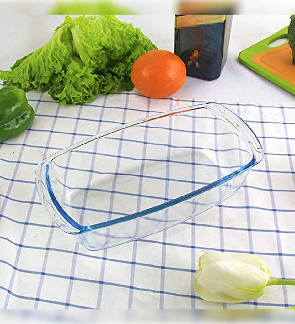 Femora Borosilicate Glass Baking Dish, Lasagna Dish Paneer Tikka Baking Dish 1.8 Ltr