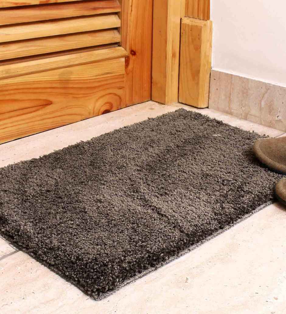 Casacraft by Pepperfry Polyester Anti Skid Door Mat | 41 x 61 cm | Brown