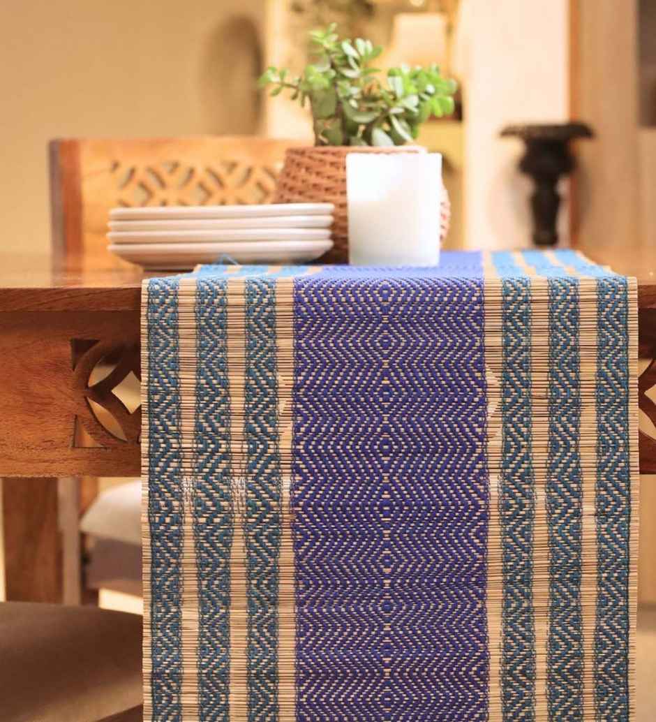 Casacraft by Pepperfry Grass Table Runner | Dining Table Runner | Multicolor | 31 x 152 cm