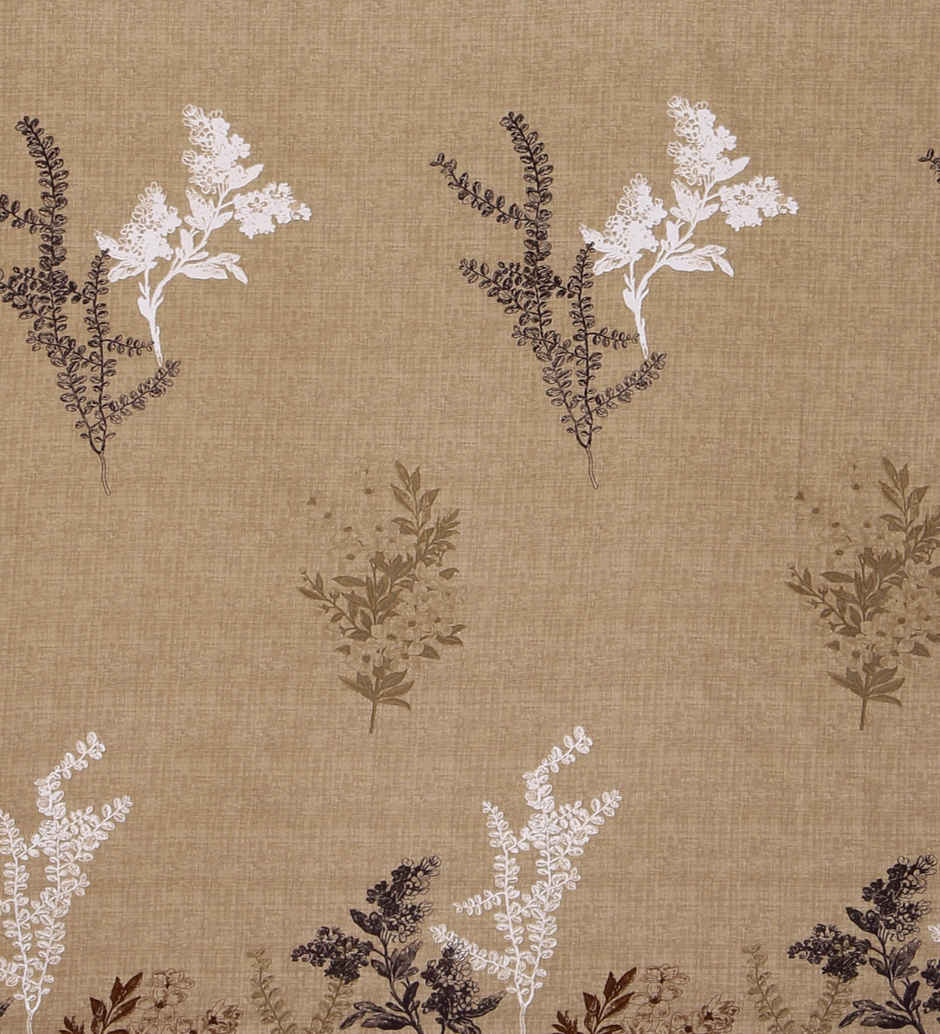 Casacraft by Pepperfry Cotton Blend Table Cloth | Dining Table Cover | Brown | 72 x 52 inches