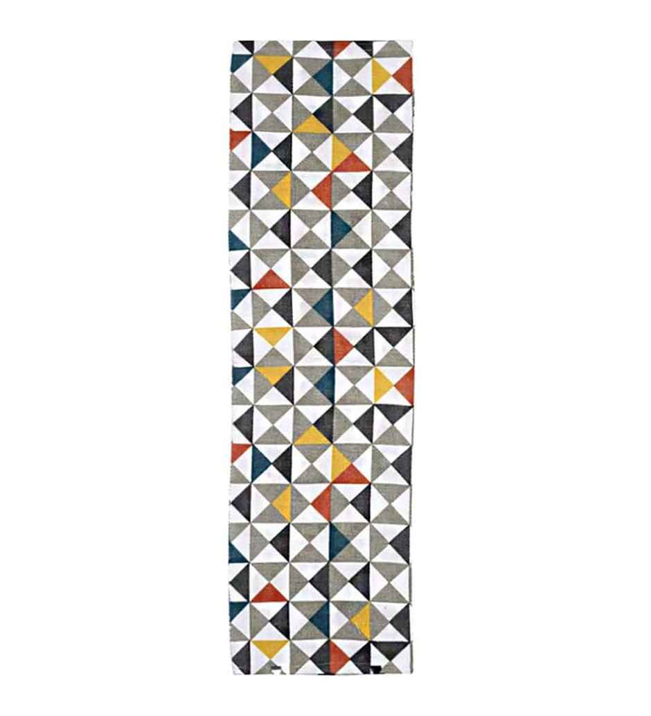 Casacraft by Pepperfry Hand Woven Runner 72 x 20 Inches | Geometric, Striped | Multicolor