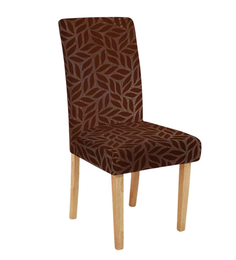 CasaCraft Pepperfry Reversible Stretchable Chair Cover | Brown Square | 15x19 Inch | Geometric