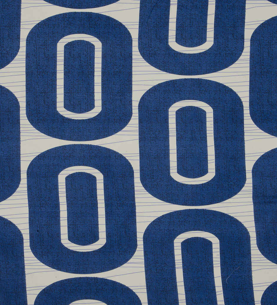 Casacraft by Pepperfry Cotton Blend Table Cloth | Dining Table Cover | Blue | 72 x 52 inches