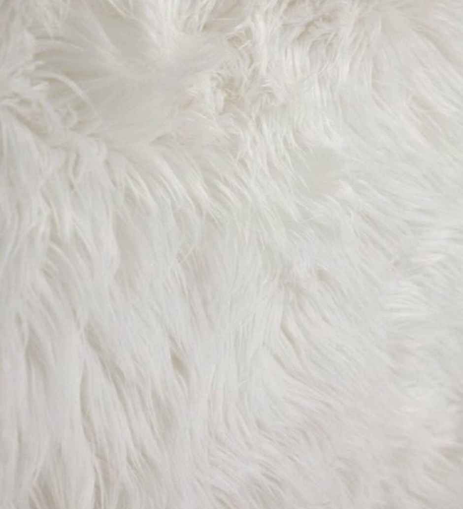 CasaCraft Pepperfry Carpet, 2.46 Feet White Polyester Shaggy Carpet Home Decor Kitchen Rug
