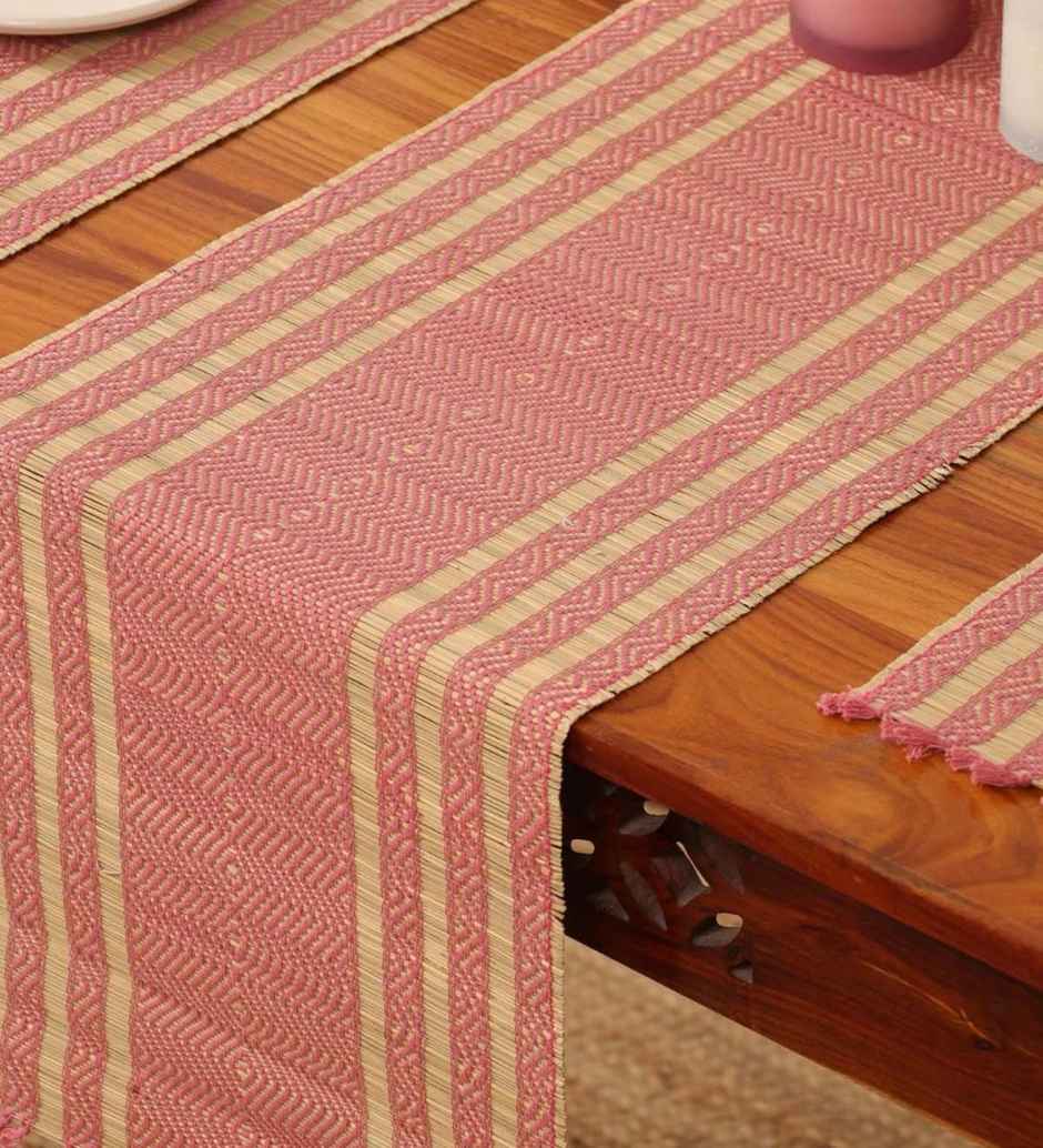 Casacraft by Pepperfry Grass Dining Table Runner | Multicolor | 31 x 152 cm