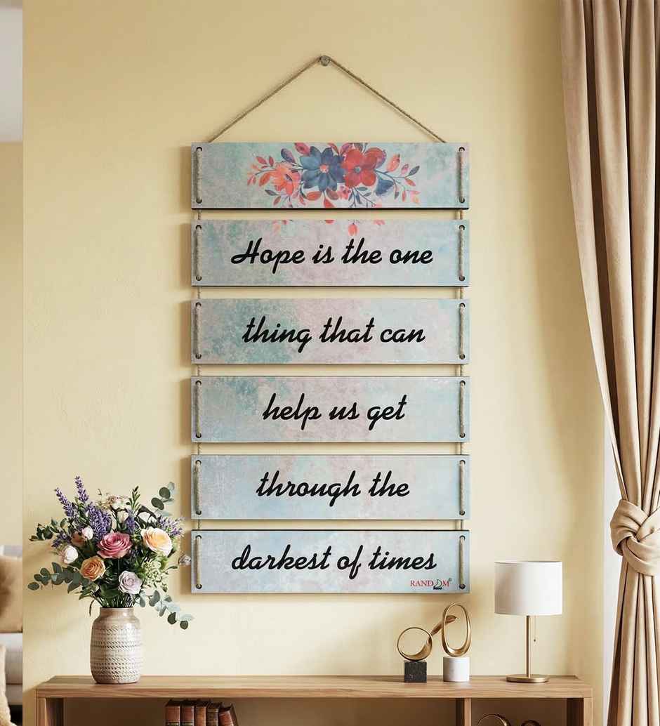 Casacraft by Pepperfry Motivational Quotes Multicolour MDF Wall Hanging