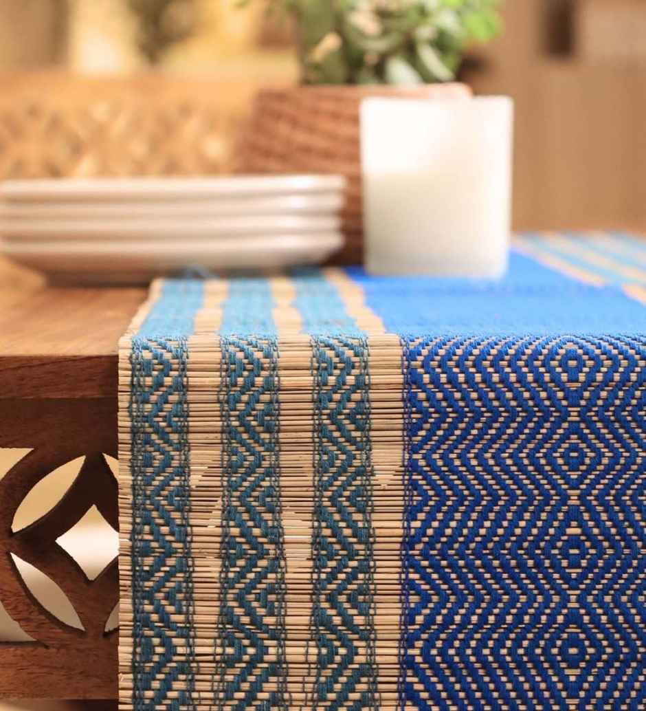 Casacraft by Pepperfry Grass Table Runner | Dining Table Runner | Multicolor | 31 x 152 cm