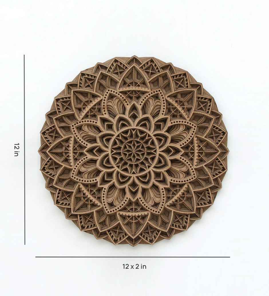 Casacraft From Pepperfry Laser Cut Design Flower Mdf Abstract Wall Art Brown