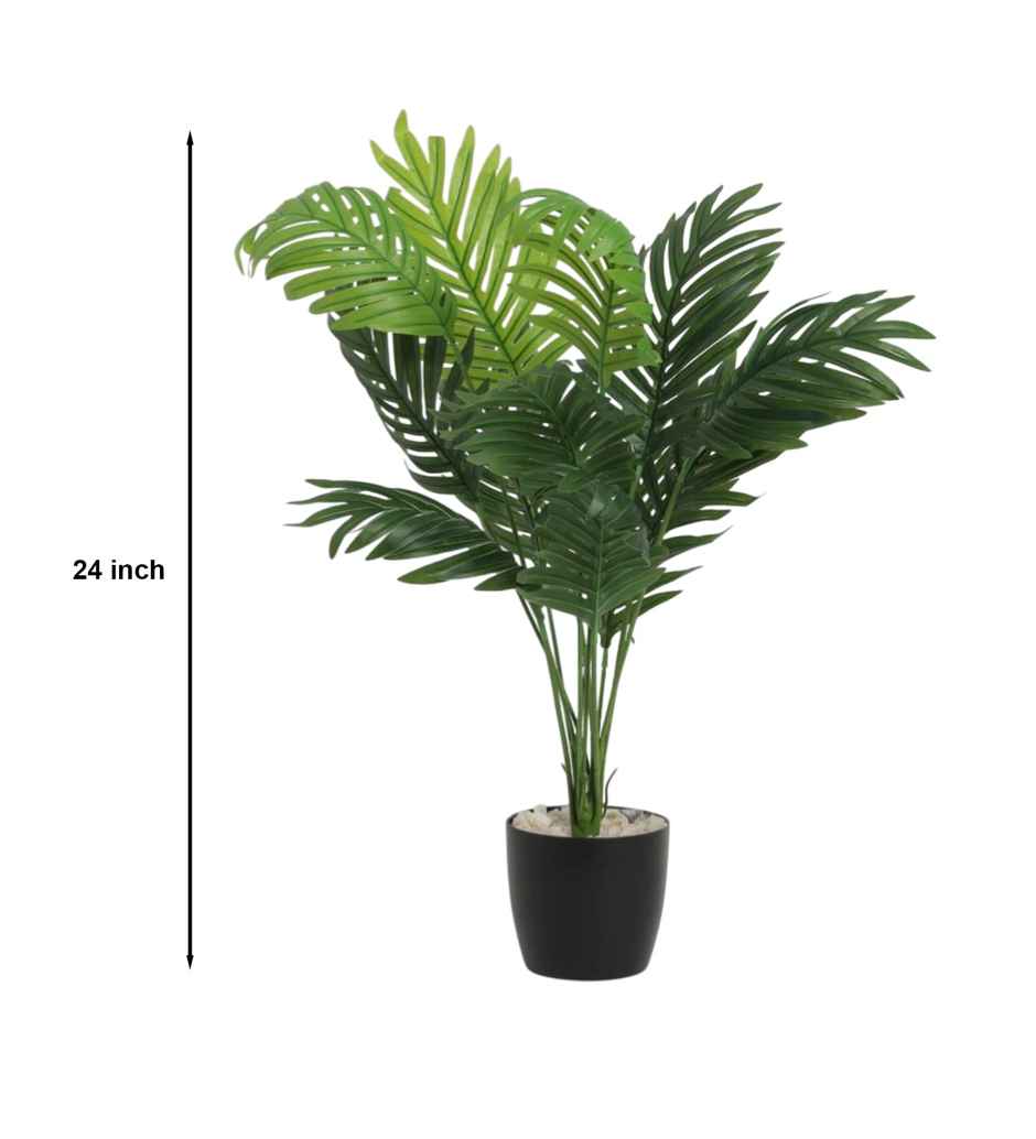 CasaCraft Pepperfry Artificial Areca Palm Natural Looking Indoor Plant 12 Leaves for Home Decor