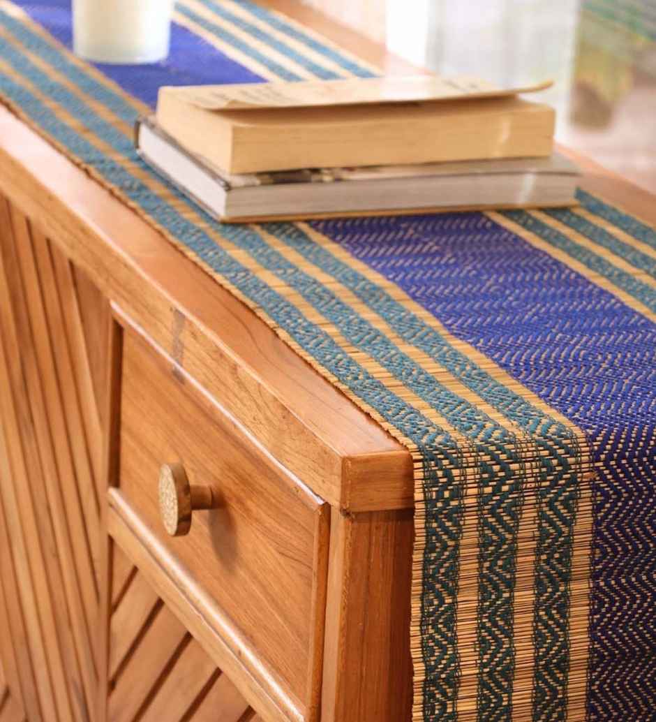 Casacraft by Pepperfry Grass Table Runner | Dining Table Runner | Multicolor | 31 x 152 cm