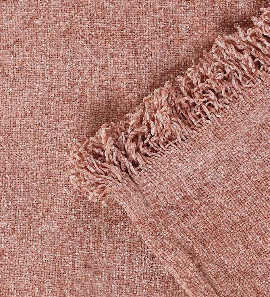 Casacraft by Pepperfry Polyester Sofa Throw | Soft Couch | Pink | 52 x 71 in