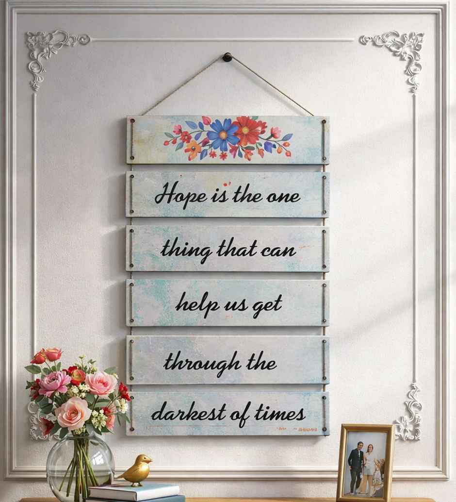 Casacraft by Pepperfry Motivational Quotes Multicolour MDF Wall Hanging