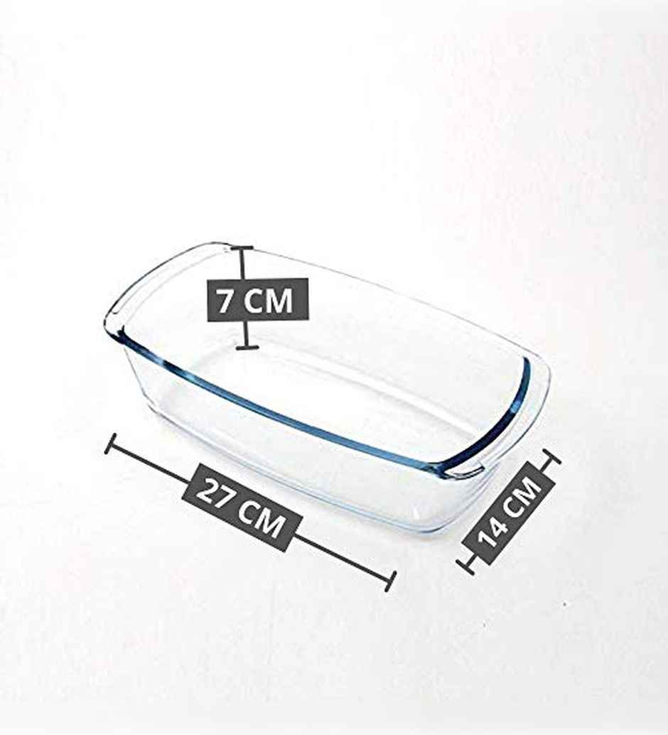 Femora Borosilicate Glass Baking Dish, Lasagna Dish Paneer Tikka Baking Dish 1.8 Ltr