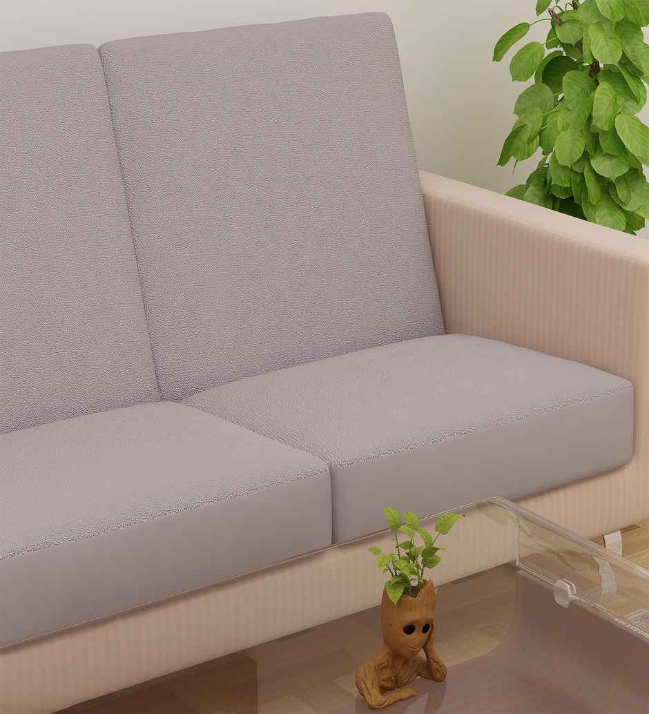 Dream Care Terry Cloth Elastic Sofa Seat Cover 3 Seater | Stretchable Sofa Protector | 23x23 Inch