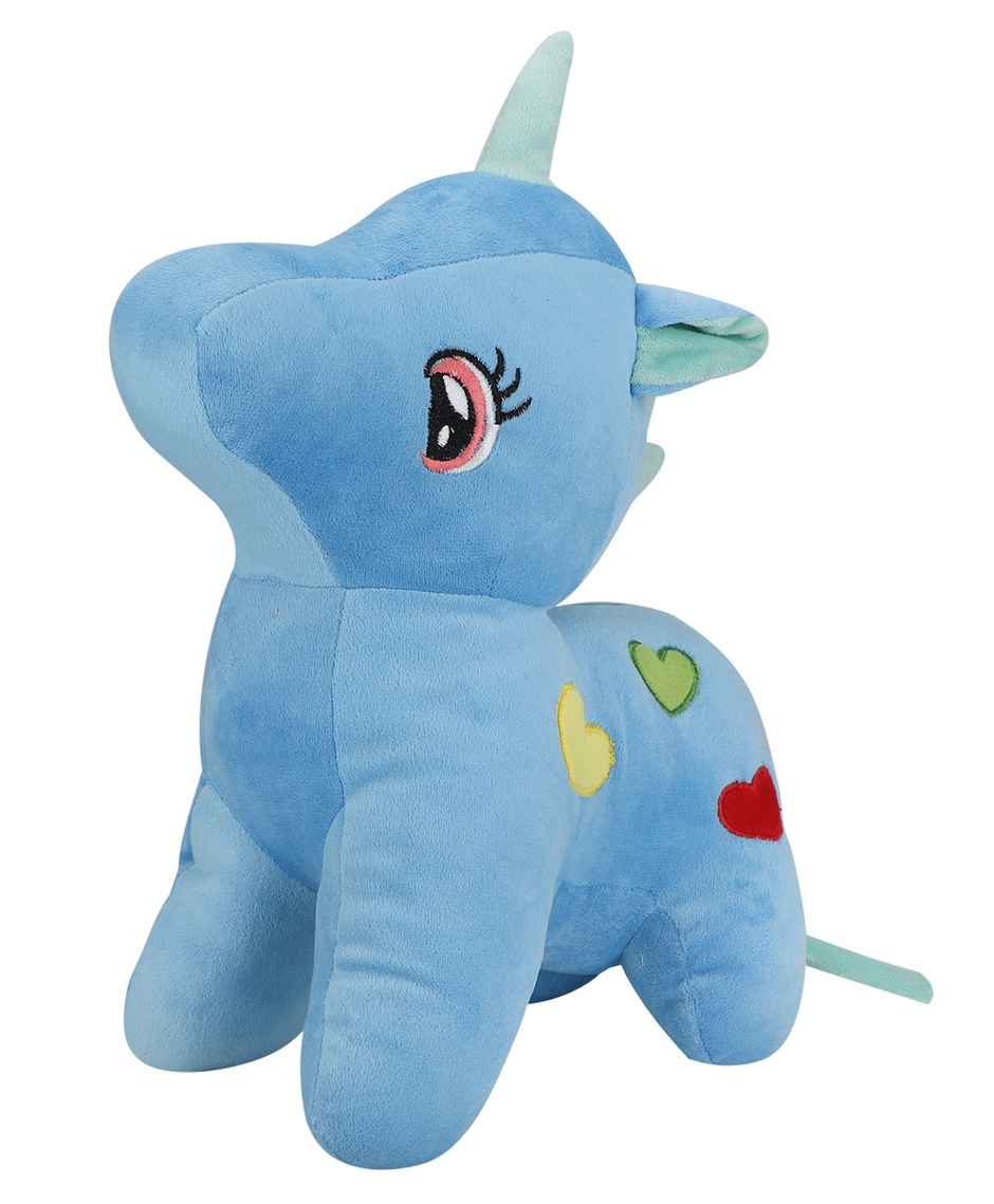 DearJoy Baby Unicorn Soft Toy and Plush Toy Blue - 32cm
