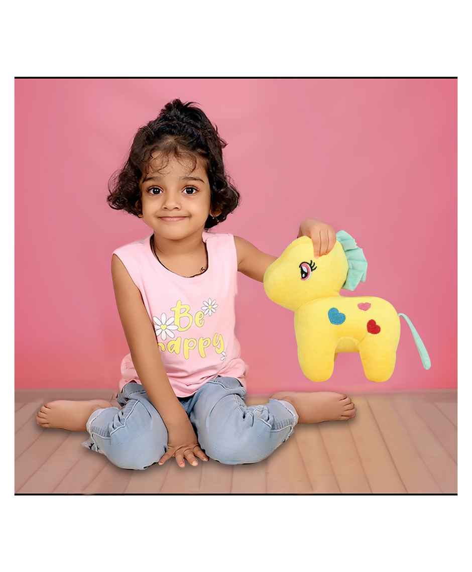 DearJoy Baby Unicorn Soft Toy and Plush Toy Yellow - 32cm