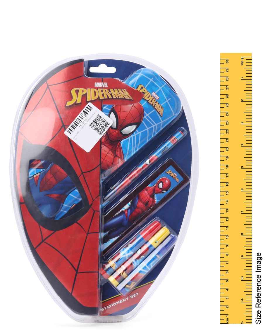 Spiderman Stationery Set (6Pcs) With Spiderman Theme 1 Pencil Case Gift For Kids
