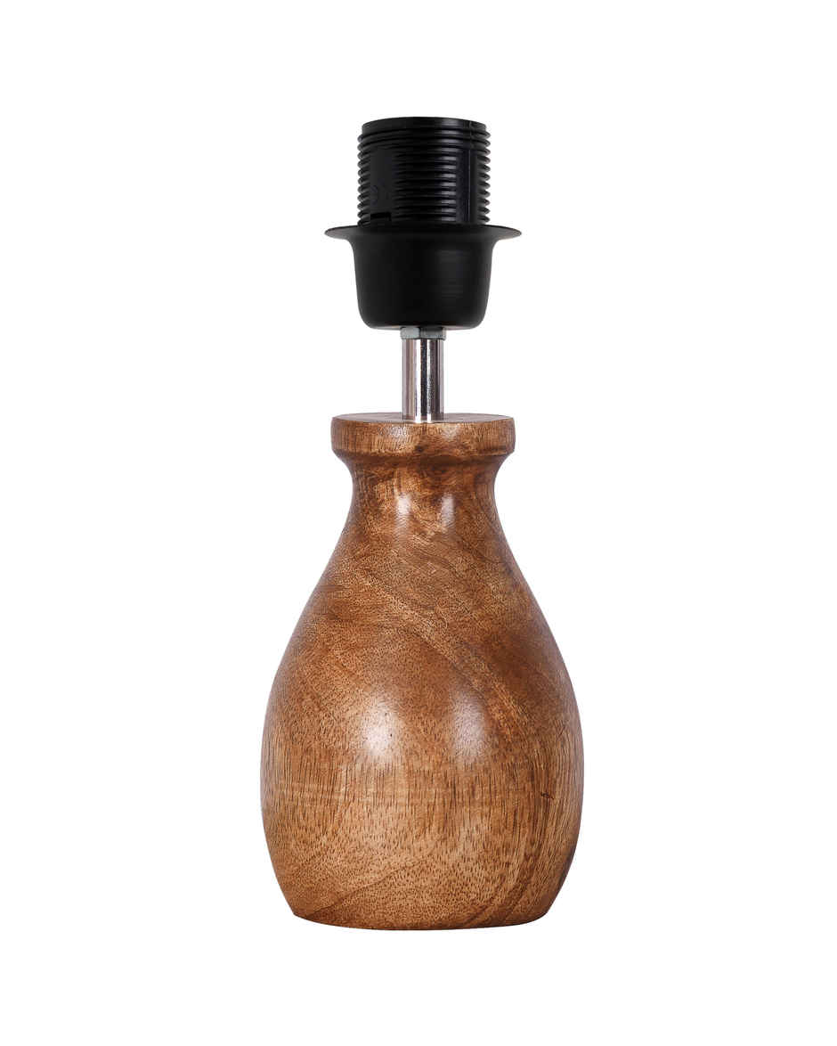 Homesake Dovel Pot Modern Wooden Table Lamp with Fabric Shade, Birds