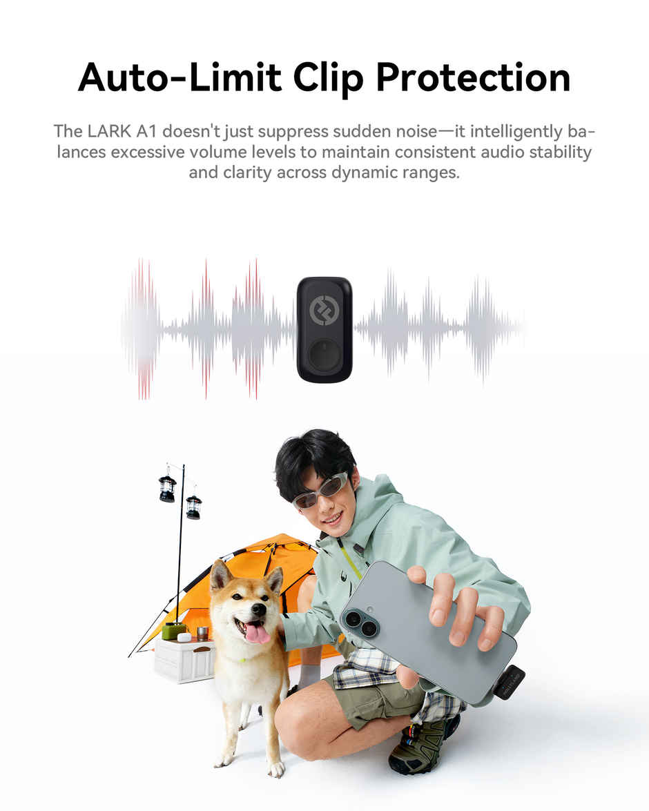 Hollyland Lark A1 Mini Duo(Type -C) Wireless Microphone | Black
