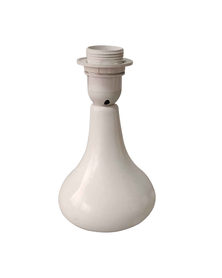Homesake Modern Ceramic Table Lamp with White Fabric Shade