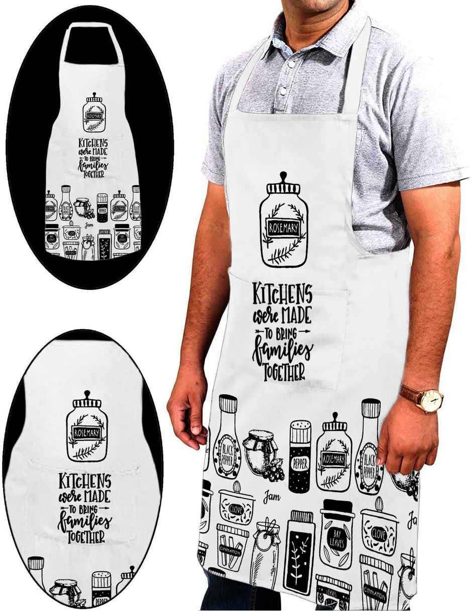 Lushomes Kitchen Apron - Cotton - White | Unisex