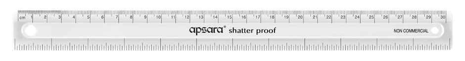 Apsara Shatter Proof 30cm Scale - Durable & Strong Plastic, Precise Marking Transparent, Pack of 10 | Return Gift Set