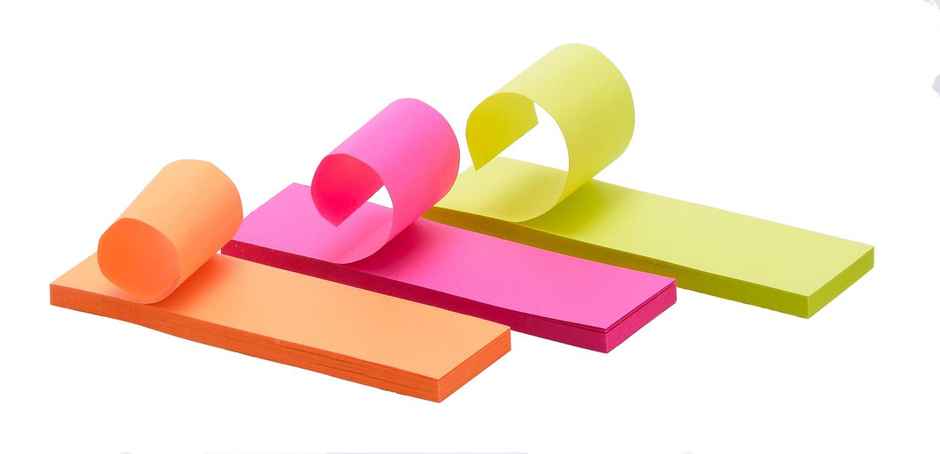 Chrome 25Mmx76Mm Sticky Notes Flag - 3 Colors
