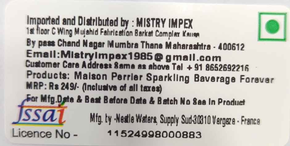 PERRIER Maison Sparkling Beverage Forever Lime