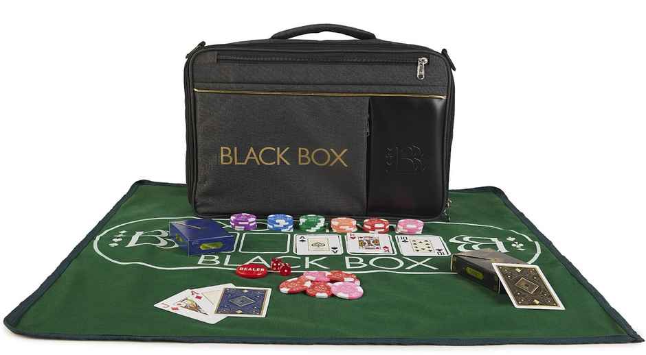 Parksons Box Poker Set | Black - 300 Chips