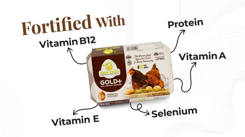 Abhi Eggs Gold + Brown Eggs With Immunity Boosters