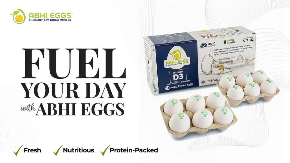 Abhi Eggs Vit D3 White Eggs With Immunity Boosters