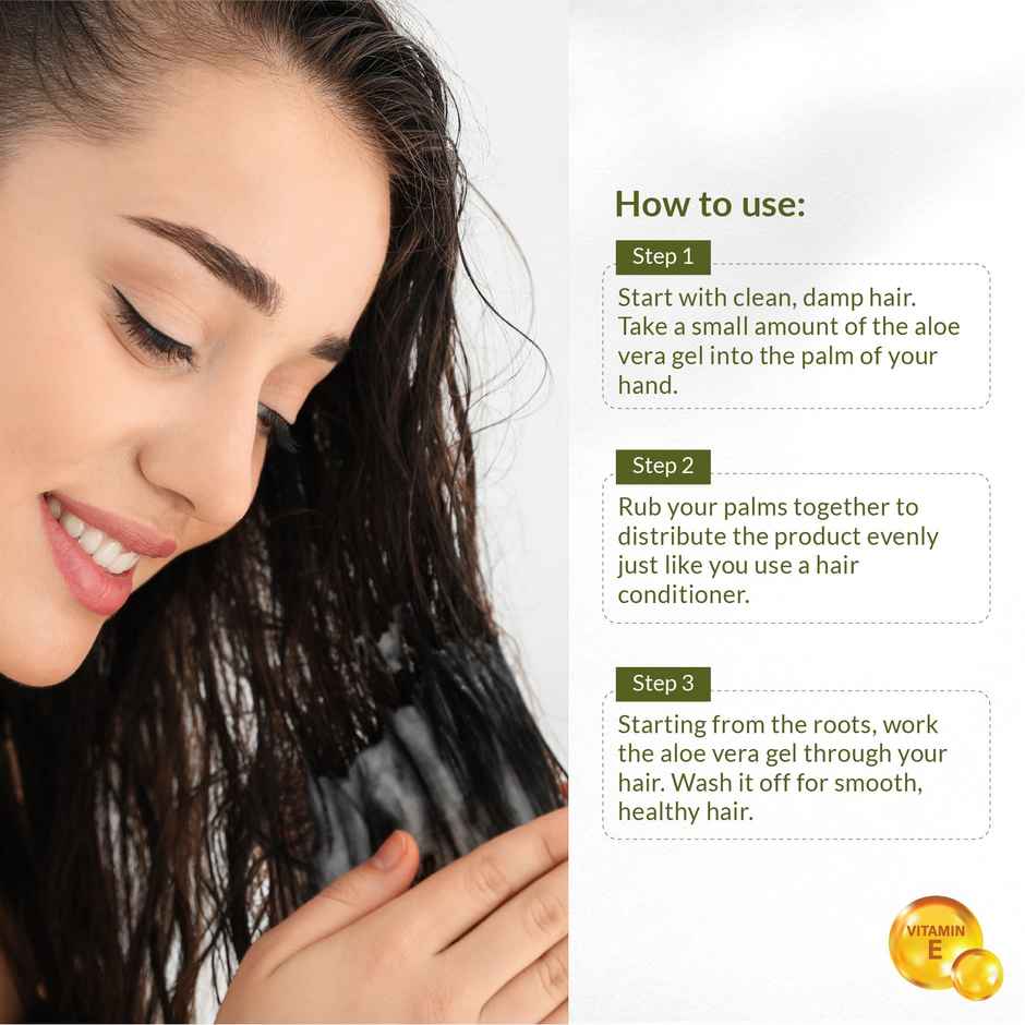 Lotus Botanicals 100% Pure Aloe Vera Gel with Vitamin E Soothing Gel for Skin