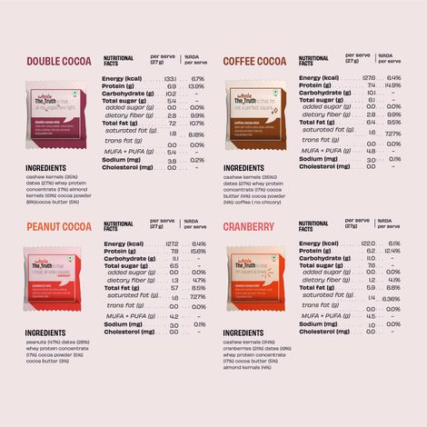 The Whole Truth Mini Protein Bars - Assorted - Pack Of 8