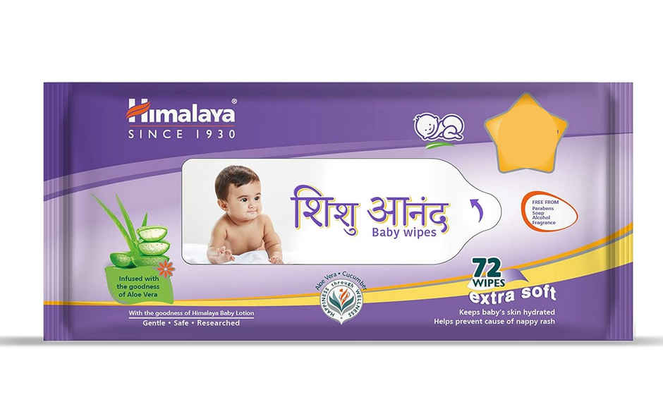 Himalaya Shishu Anand Baby Wipes Infused With Aloe Vera Extra Soft Pack Of 1 | 72 Pulls Per Pack