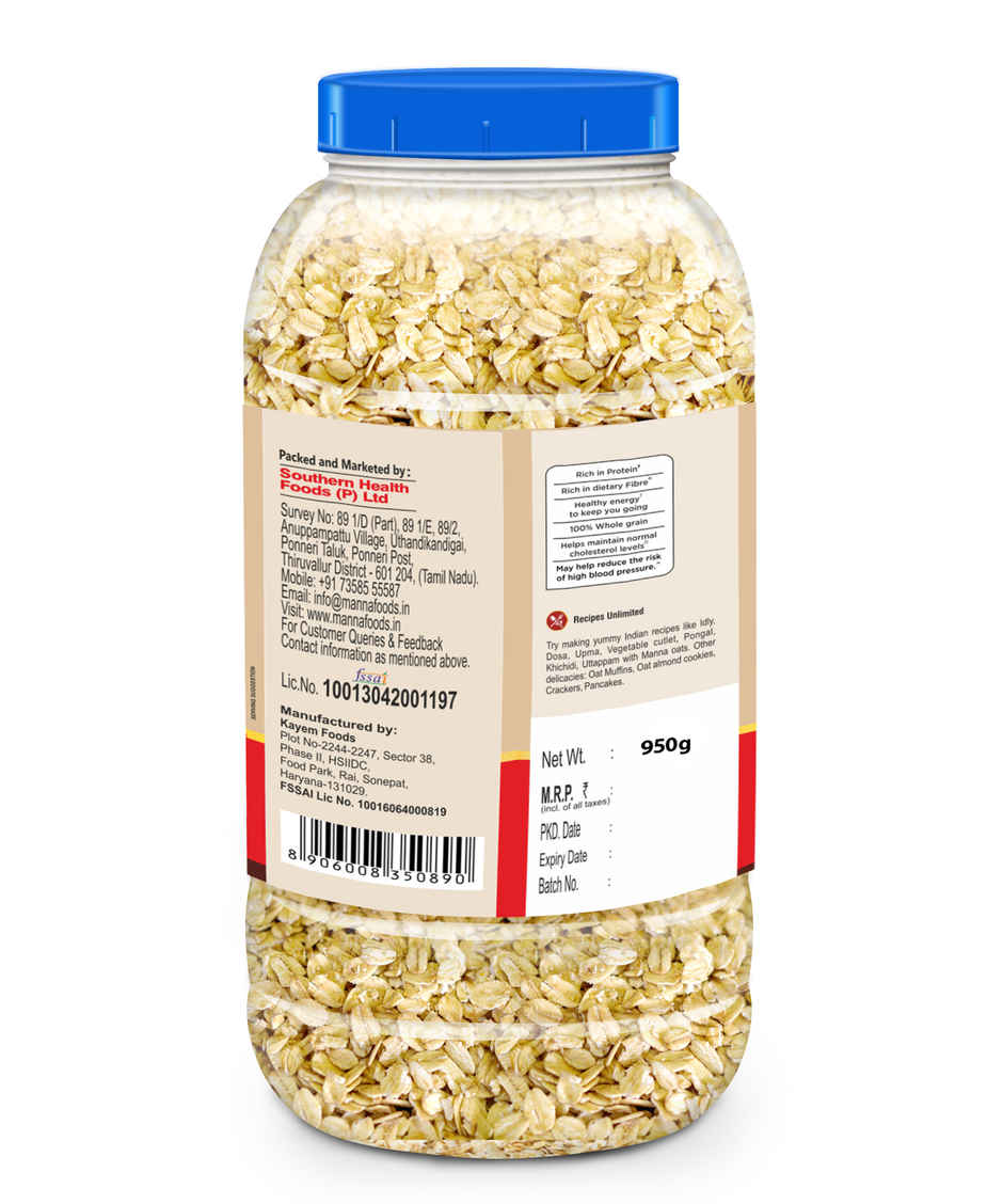 Manna Rolled Oats Jar