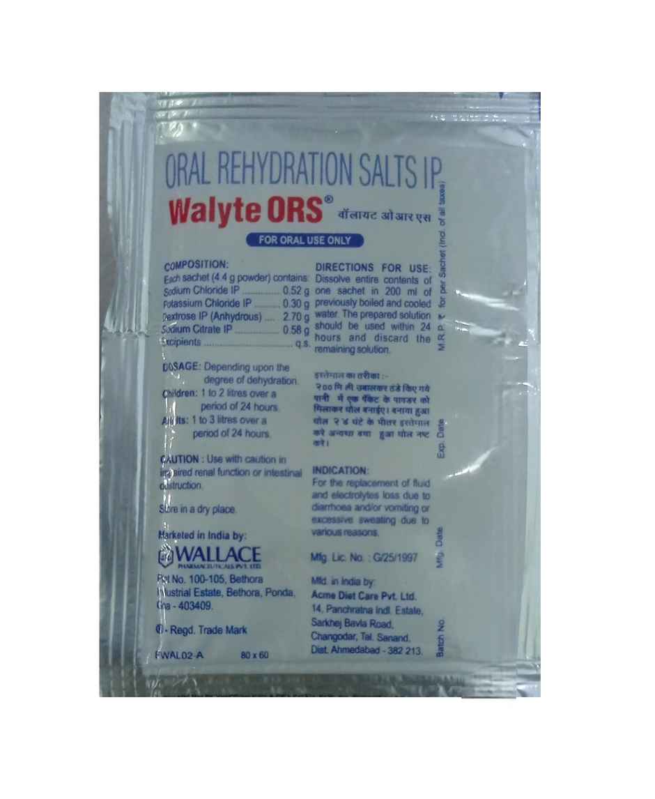 Walyte ORS Lemon Flavour Sachet