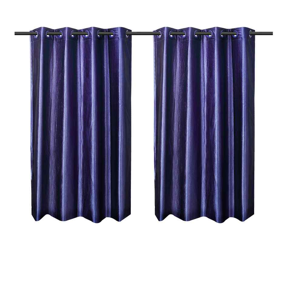 Antzco Plain Blue Window Curtain 5 ft x 4 ft | Pack of 2 | WC11