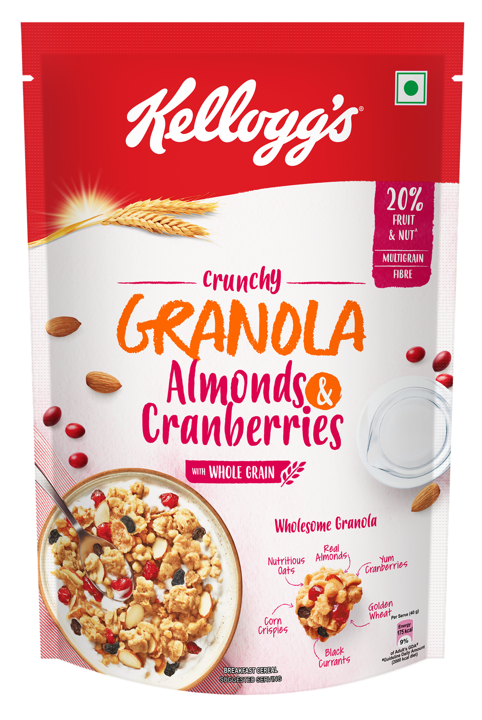 Kellogg's Almonds And Cranberries Granola Combo