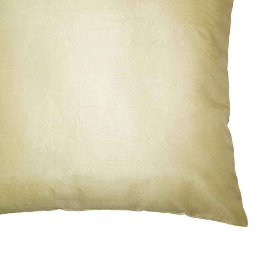 Lushomes Faux Silk Cushion Cover - Cream | 16 x 16 inch