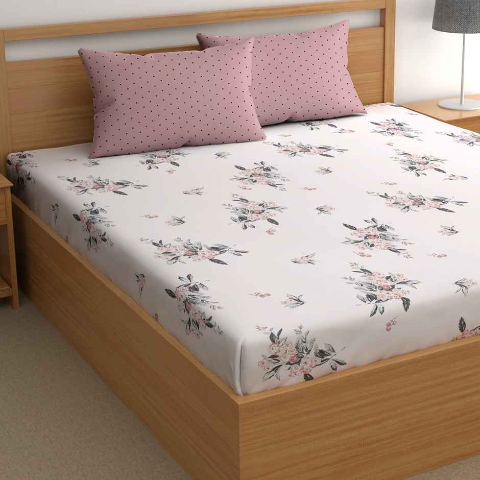 CHHAVI INDIA King Size Bedsheet With 2 Pillow Covers | Design Kb1607