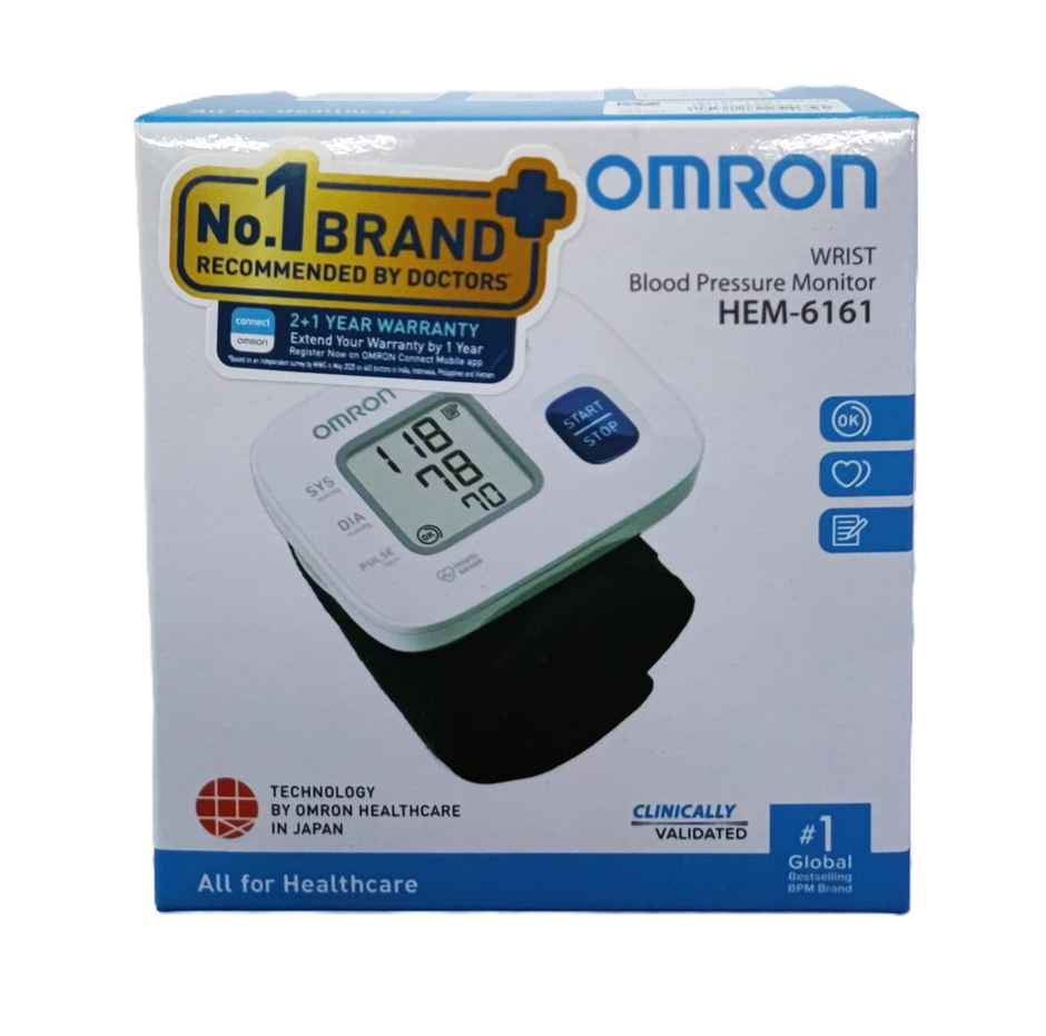 Omron HEM-6161 Wrist BP Monitor White