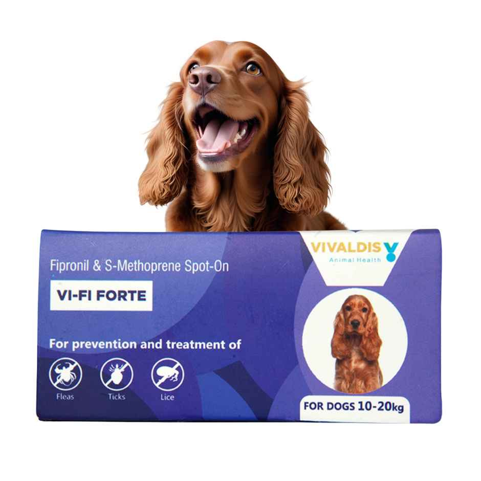 Vivaldis Anti Tick, Flea & Lice Treatment Spot On for Dogs | VI-FI Forte | 10-20 kg