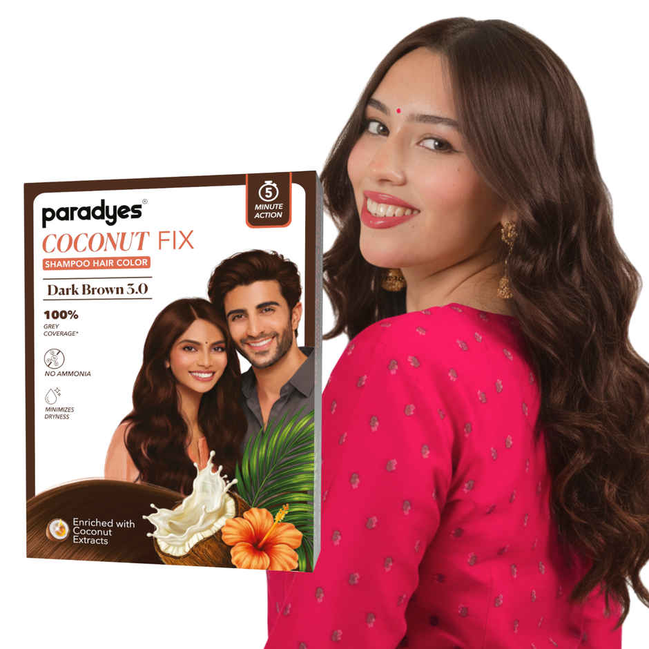 Paradyes Coconut Fix Shampoo No Ammonia Hair Color | Dark Brown 3.0