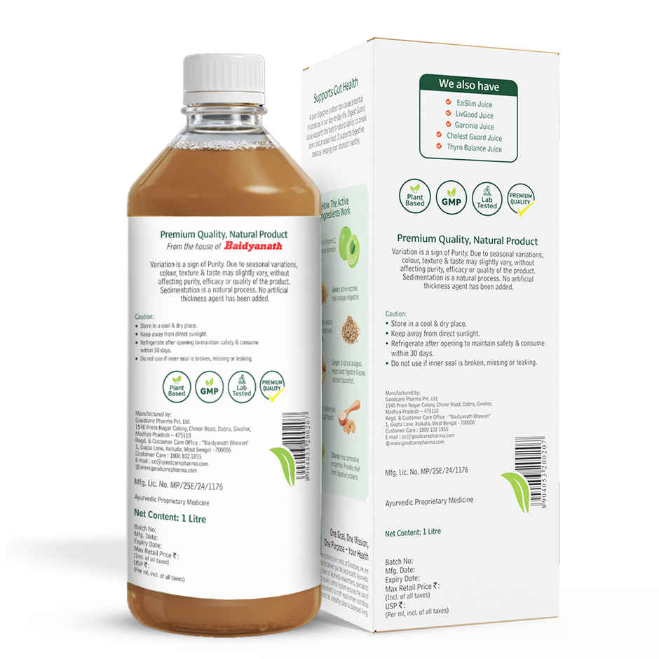 Goodcare Digest Guard Juice For Healthy Gut And Helps Relive Bloating With Power Of 6 Ayurveda Herb