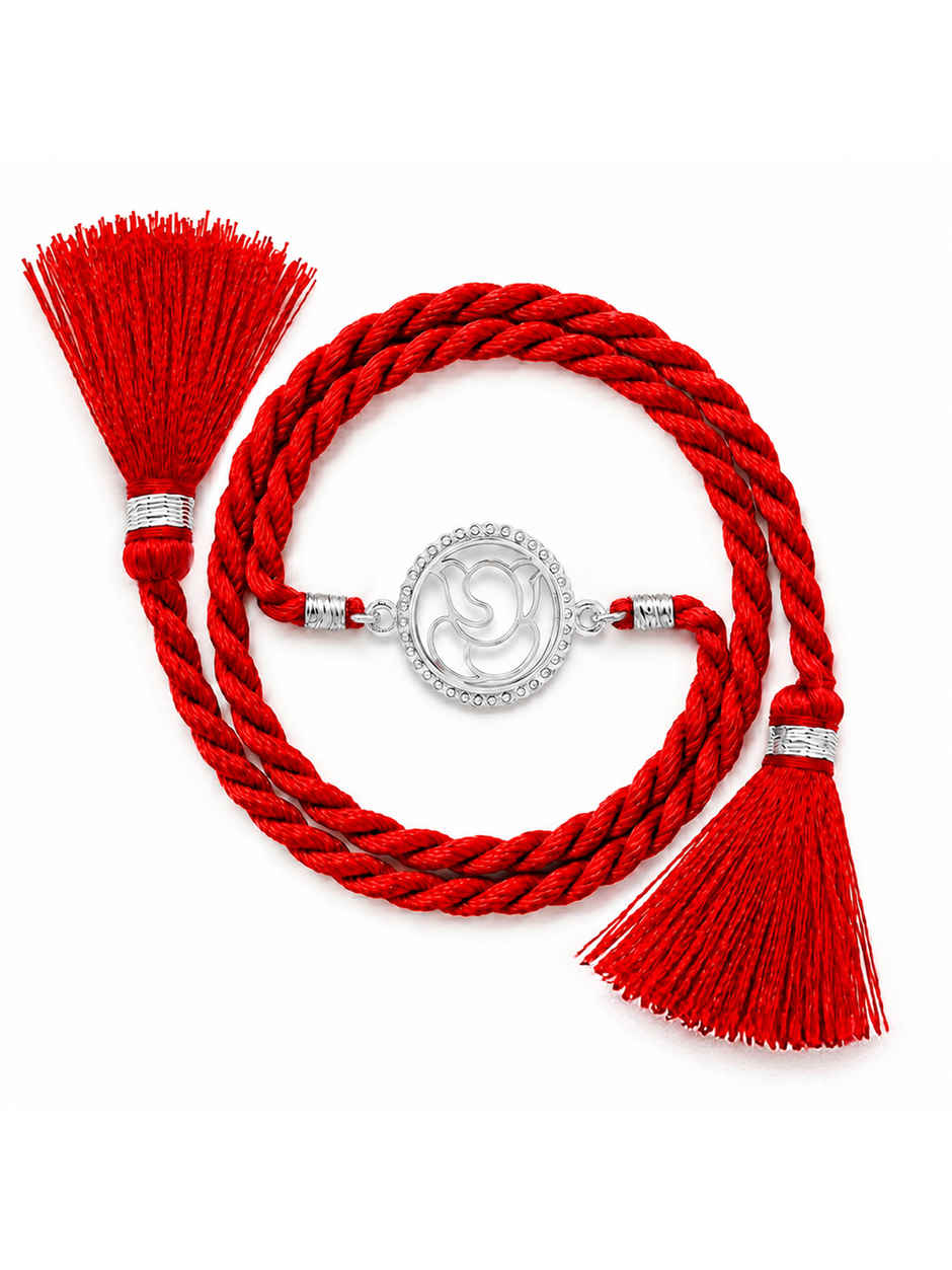 Ganesh 925 Pure Silver Rakhi for Brother | Pack of 1 | Zavya