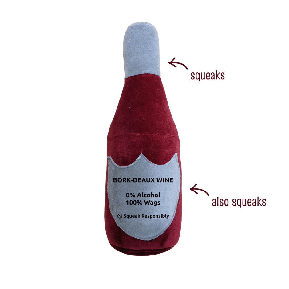 Mutt Of Course Bork-Deaux Wine Bottle Dog Toy